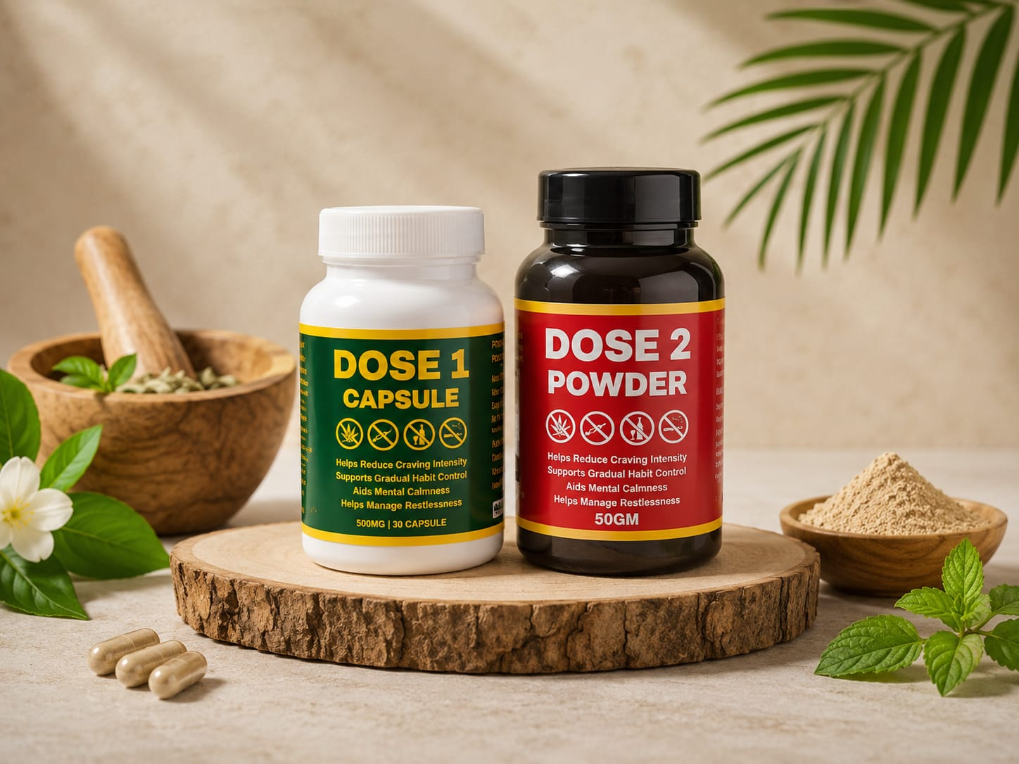 Dose 1 Capsule और Dose 2 Powder